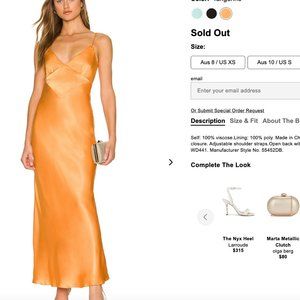 Bardot Malinda Slip Dress in Tangerine